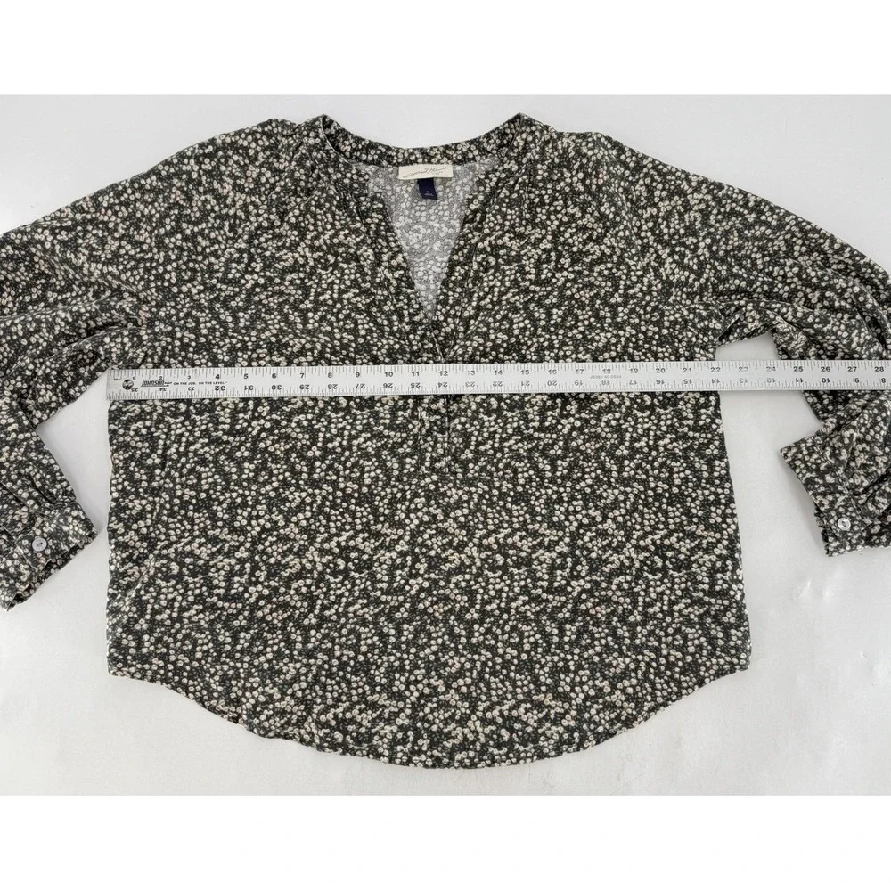 Universal Thread Micro Floral‎ Corduroy Puff Slv Floral 100% Cotton Sz M Cottage